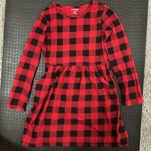 Cat & Jack Red and Black Plaid Kids Dress